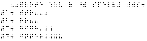 graphic of simulated braille for pelling words with missing letters