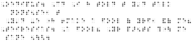 Simulated braille for segment from the play